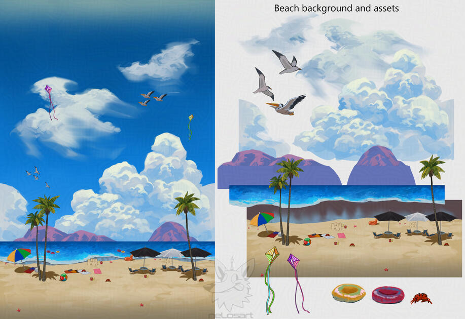 The snake under the middle rock